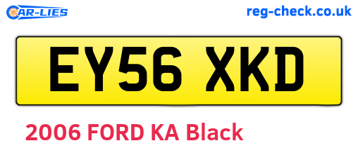 EY56XKD are the vehicle registration plates.