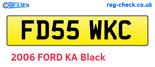 FD55WKC are the vehicle registration plates.