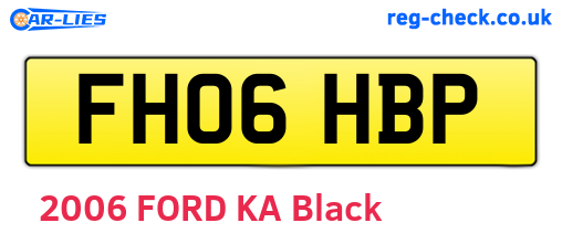 FH06HBP are the vehicle registration plates.