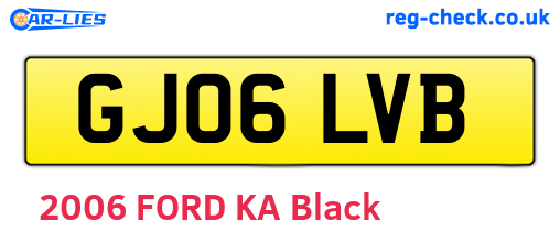 GJ06LVB are the vehicle registration plates.