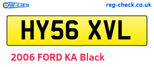 HY56XVL are the vehicle registration plates.