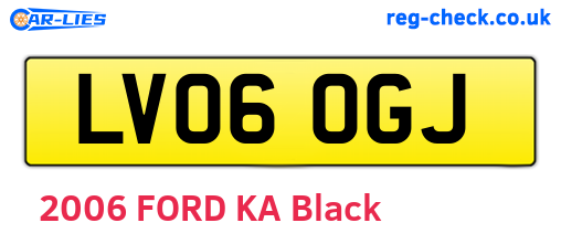 LV06OGJ are the vehicle registration plates.
