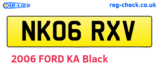 NK06RXV are the vehicle registration plates.