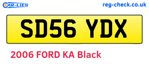 SD56YDX are the vehicle registration plates.