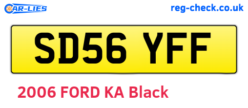 SD56YFF are the vehicle registration plates.
