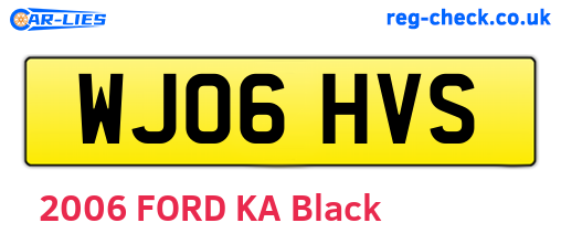 WJ06HVS are the vehicle registration plates.