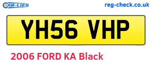 YH56VHP are the vehicle registration plates.
