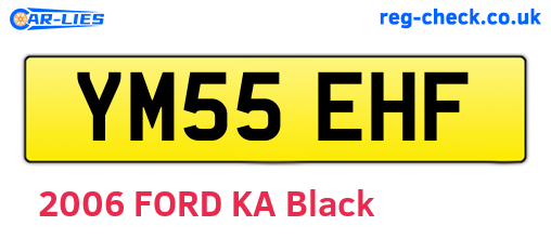YM55EHF are the vehicle registration plates.
