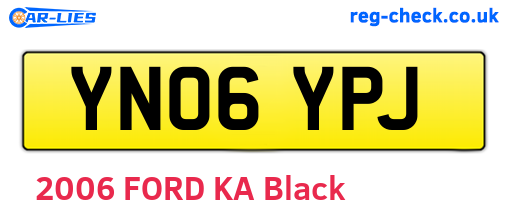 YN06YPJ are the vehicle registration plates.