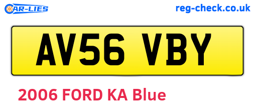 AV56VBY are the vehicle registration plates.