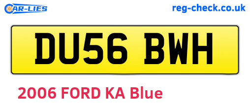 DU56BWH are the vehicle registration plates.