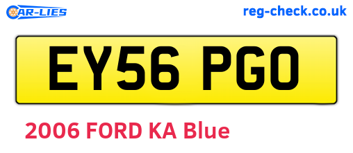 EY56PGO are the vehicle registration plates.