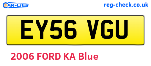 EY56VGU are the vehicle registration plates.