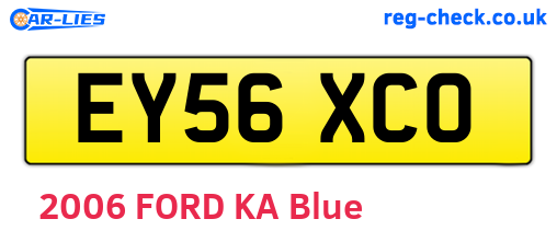EY56XCO are the vehicle registration plates.