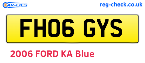FH06GYS are the vehicle registration plates.