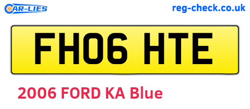 FH06HTE are the vehicle registration plates.