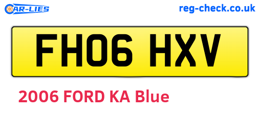 FH06HXV are the vehicle registration plates.