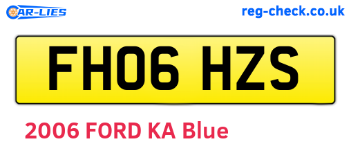 FH06HZS are the vehicle registration plates.