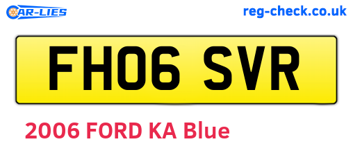 FH06SVR are the vehicle registration plates.