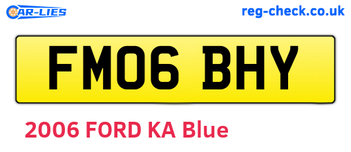 FM06BHY are the vehicle registration plates.