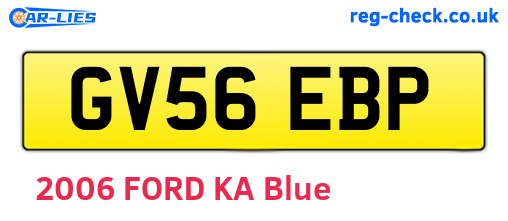 GV56EBP are the vehicle registration plates.
