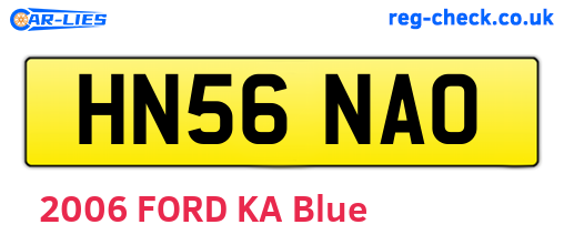 HN56NAO are the vehicle registration plates.