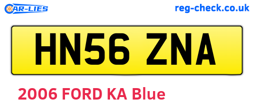 HN56ZNA are the vehicle registration plates.