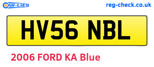 HV56NBL are the vehicle registration plates.