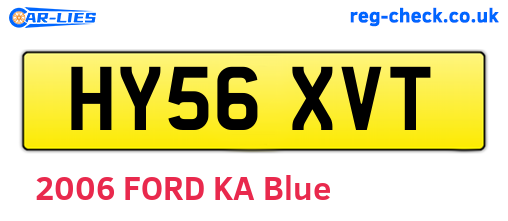 HY56XVT are the vehicle registration plates.