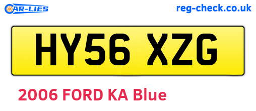 HY56XZG are the vehicle registration plates.
