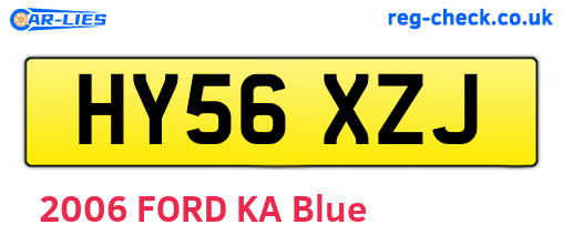 HY56XZJ are the vehicle registration plates.