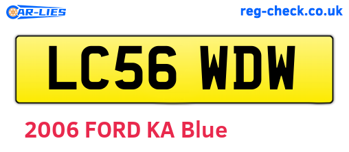 LC56WDW are the vehicle registration plates.