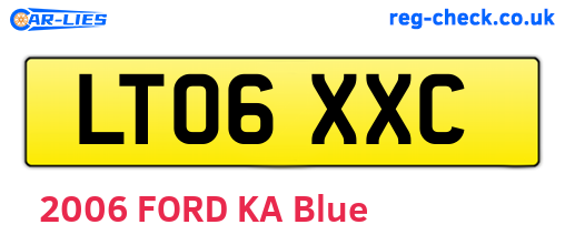 LT06XXC are the vehicle registration plates.
