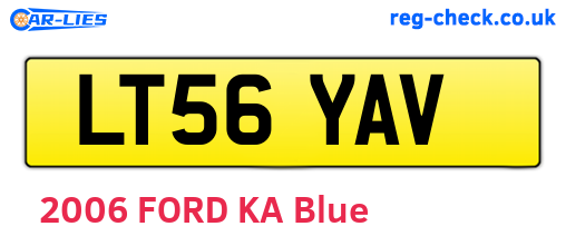 LT56YAV are the vehicle registration plates.