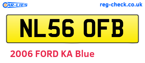 NL56OFB are the vehicle registration plates.
