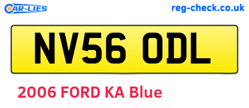 NV56ODL are the vehicle registration plates.