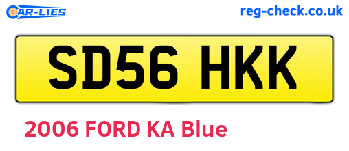 SD56HKK are the vehicle registration plates.