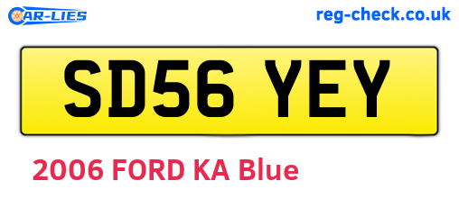 SD56YEY are the vehicle registration plates.