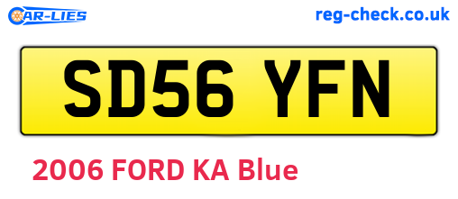 SD56YFN are the vehicle registration plates.
