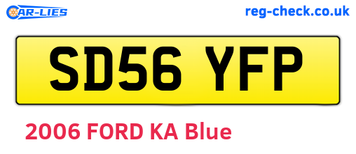 SD56YFP are the vehicle registration plates.