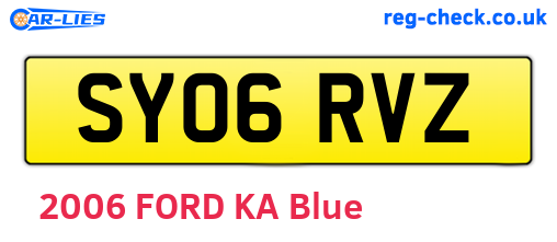 SY06RVZ are the vehicle registration plates.