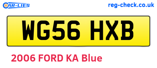 WG56HXB are the vehicle registration plates.