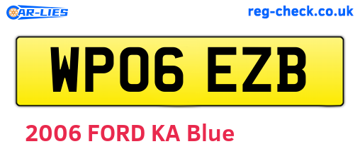 WP06EZB are the vehicle registration plates.