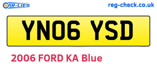 YN06YSD are the vehicle registration plates.