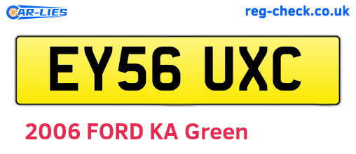 EY56UXC are the vehicle registration plates.