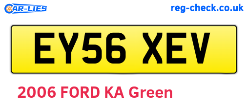 EY56XEV are the vehicle registration plates.