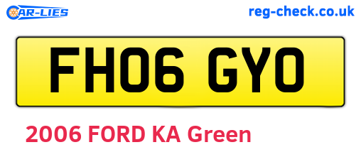 FH06GYO are the vehicle registration plates.