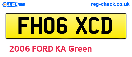 FH06XCD are the vehicle registration plates.
