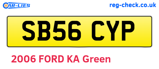 SB56CYP are the vehicle registration plates.