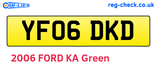 YF06DKD are the vehicle registration plates.
